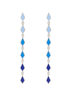 Blue Ombre Earrings, 18k White Gold & Diamonds